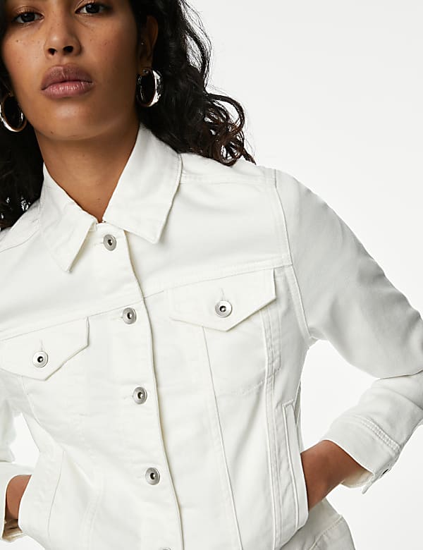 Veste en jean de coton extensible - FR