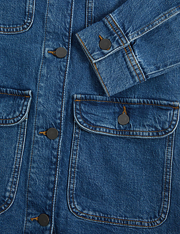 Cotton Rich Denim Utility Jacket