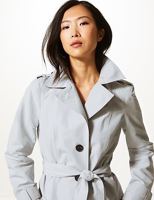 Button Detailed Trench Coat