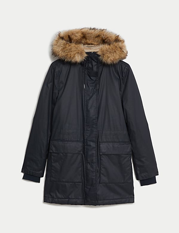 Stormwear&trade; Waxed Faux Fur Lined Hooded Parka - US