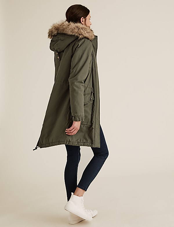 Buy Borg Lined Parka at Marks & Spencer