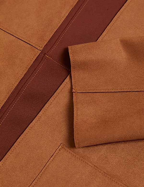 Suedette Lightweight Collarless Jacket