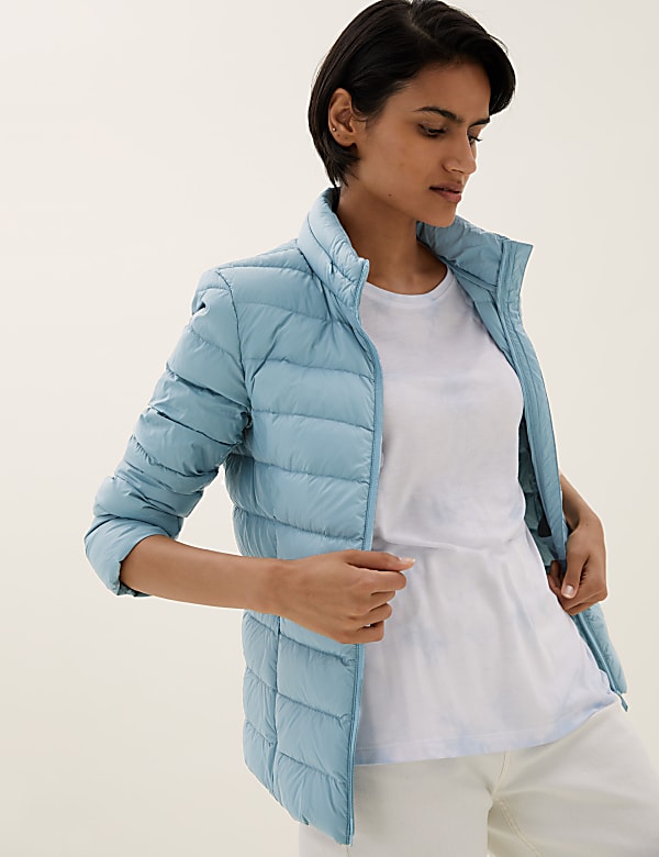 Feather Down Puffer Jacket NAVY MIX Jackets M S BN