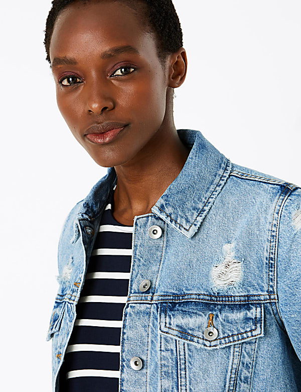 Denim Distressed Jacket