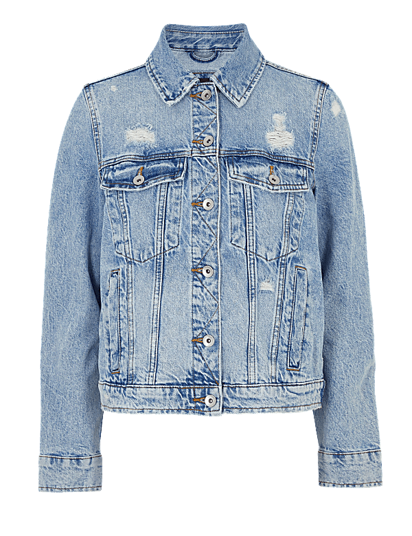 Denim Distressed Jacket