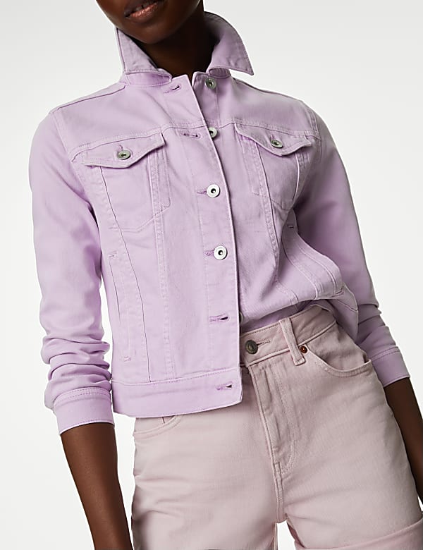 Cotton Rich Denim Jacket with Stretch