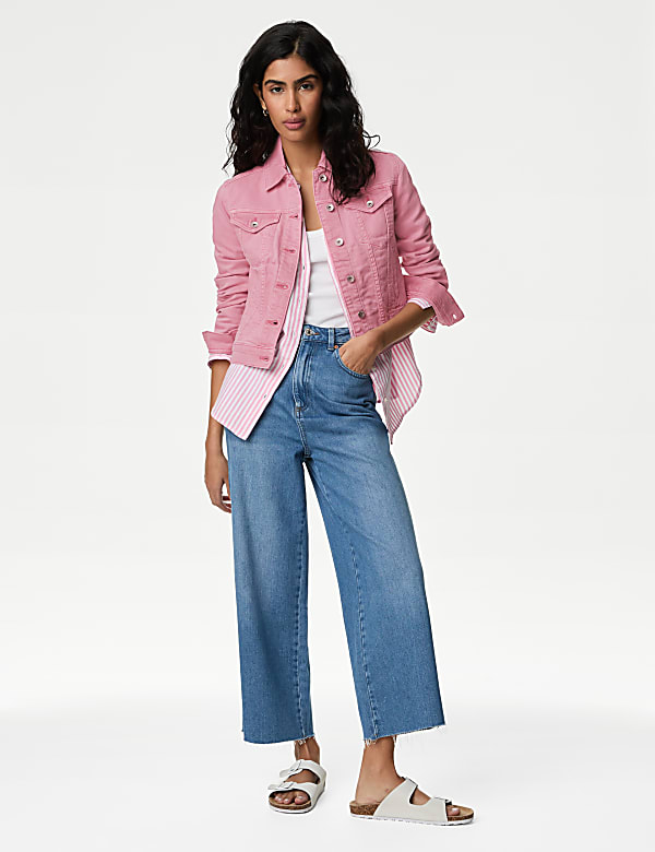 Cotton Rich Denim Jacket with Stretch