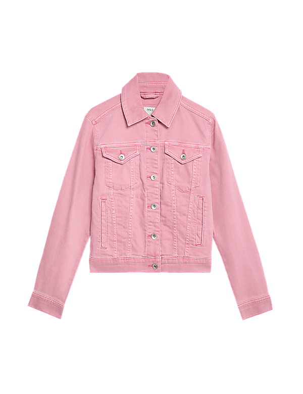 Cotton Rich Denim Jacket with Stretch