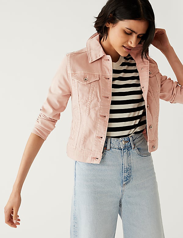 Buy Cotton Rich Denim Jacket with Stretch at Marks Spencer
