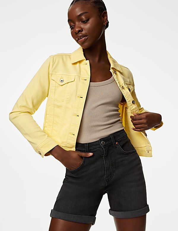 Cotton Rich Denim Jacket with Stretch