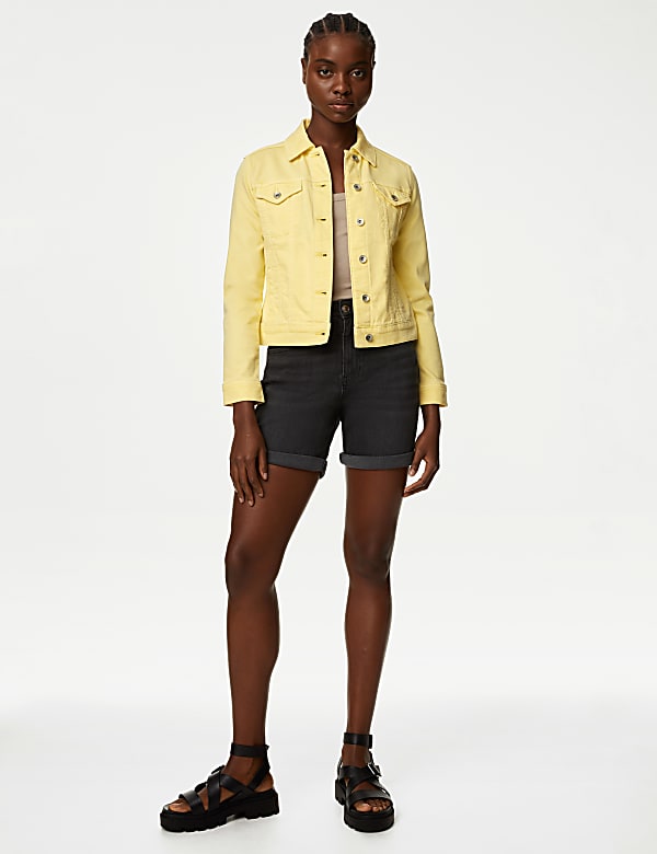 Cotton Rich Denim Jacket with Stretch