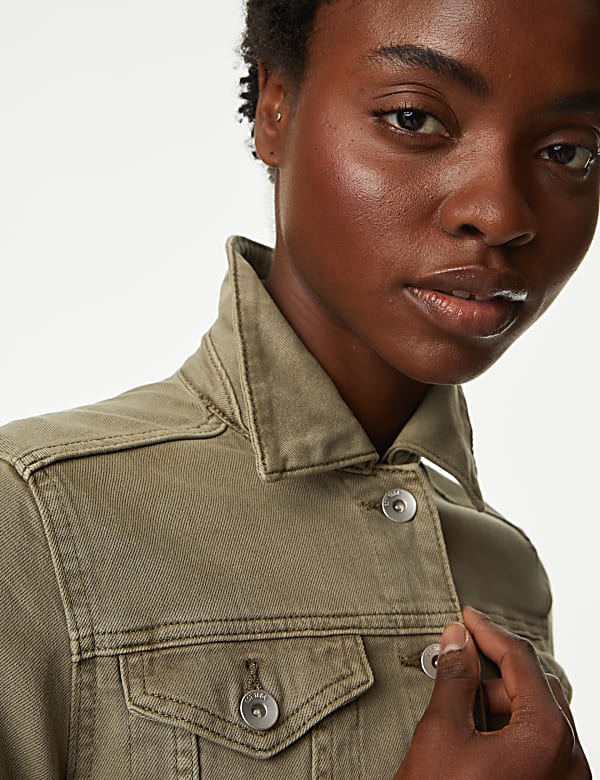 Cotton Rich Denim Jacket with Stretch