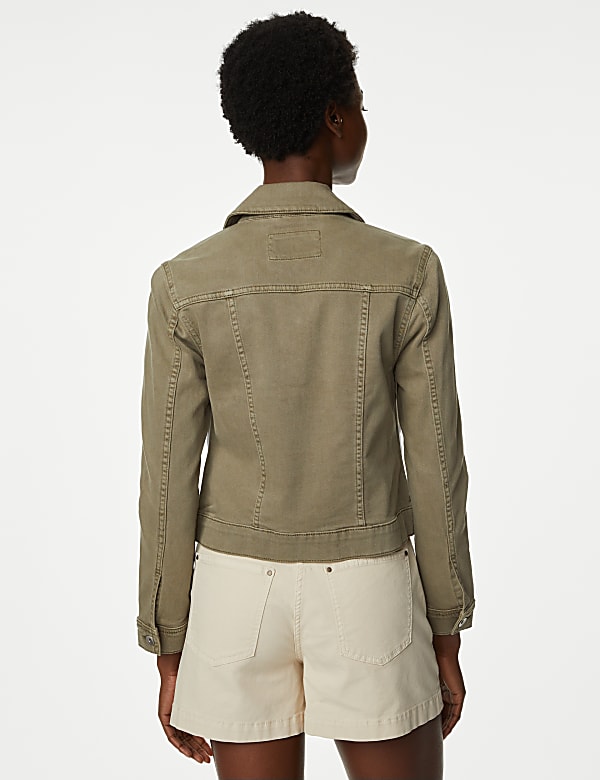 Cotton Rich Denim Jacket with Stretch