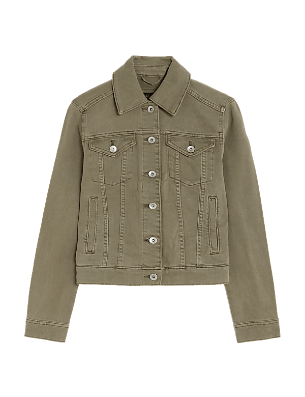 Cotton Rich Denim Jacket with Stretch