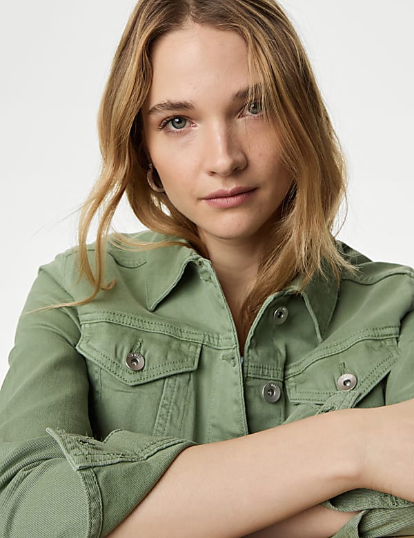Cotton Rich Denim Jacket with Stretch