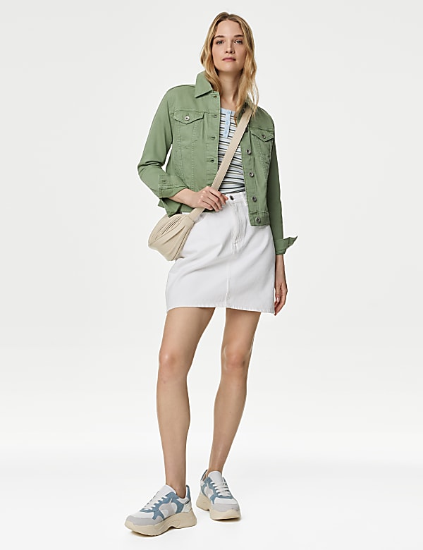 Cotton Rich Denim Jacket with Stretch