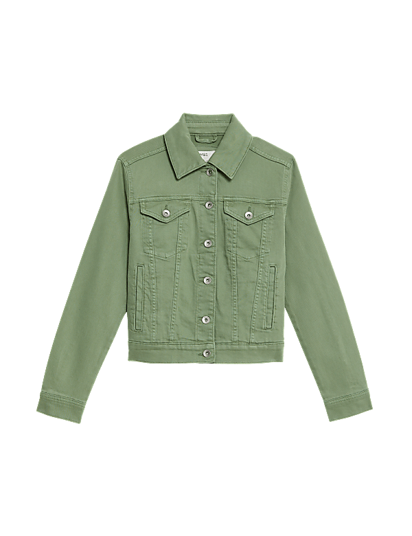 Cotton Rich Denim Jacket with Stretch