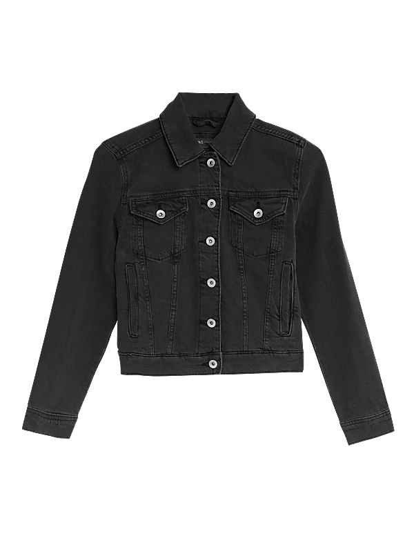 Cotton Rich Denim Jacket with Stretch