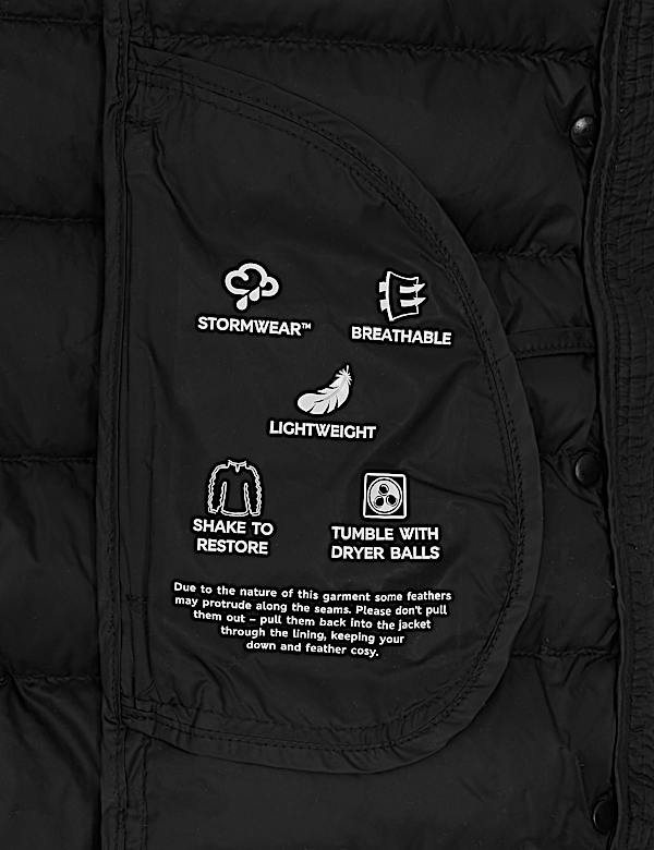 Feather & Down Hooded Short Puffer Jacket - PL