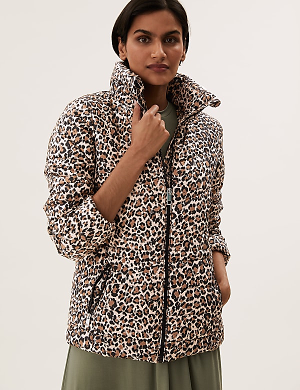 Thermowarmth™ Leopard Print Puffer Coat