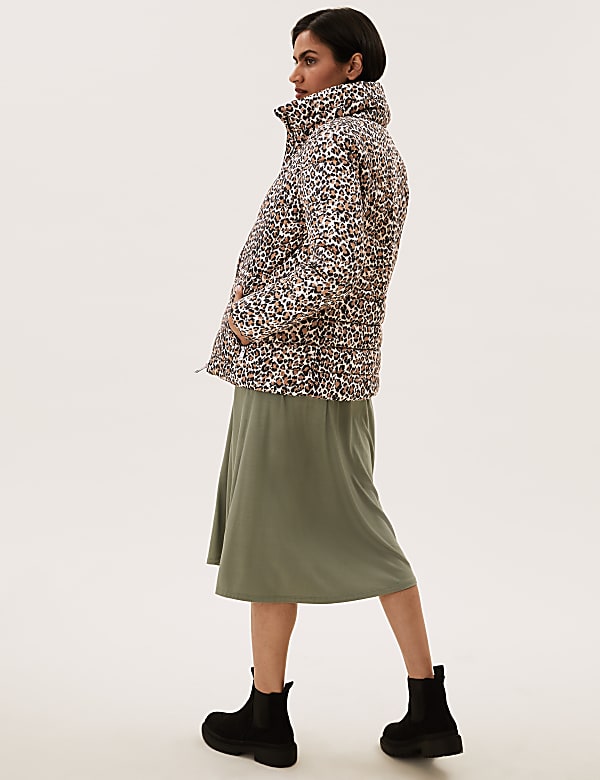 Thermowarmth™ Leopard Print Puffer Coat