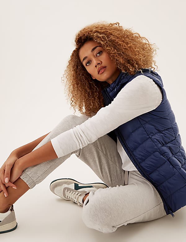 Feather & Down Hooded Puffer Gilet