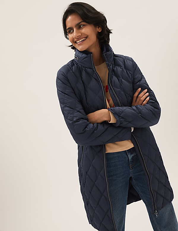 Feather & Down Quilted Puffer Jacket