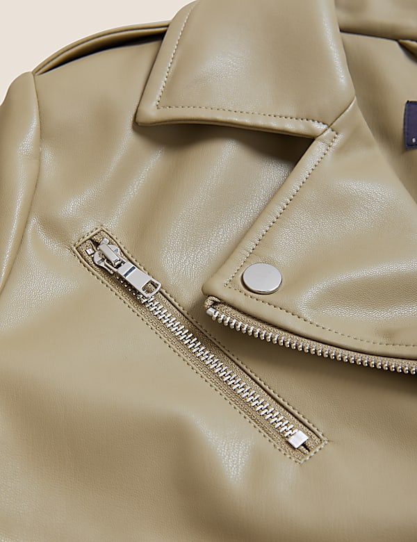 Faux Leather Biker Jacket