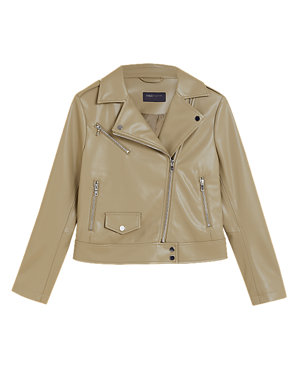 Faux Leather Biker Jacket