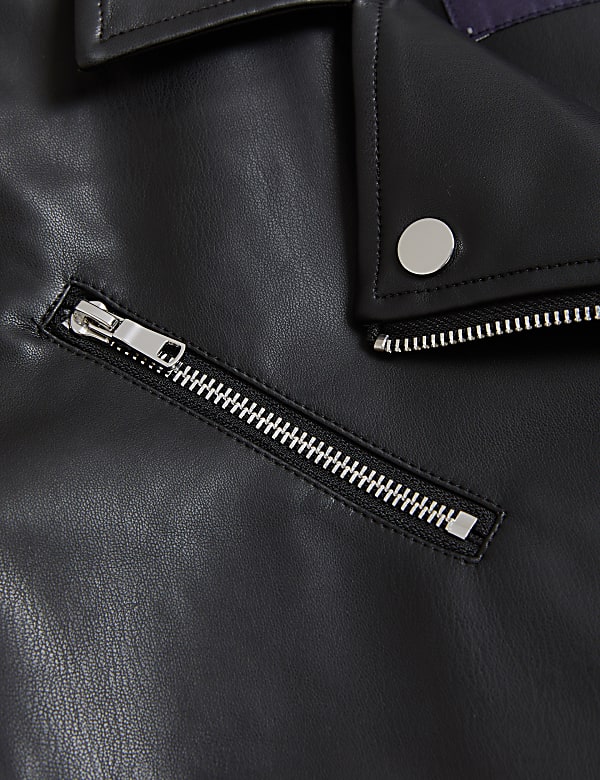 Faux Leather Biker Jacket