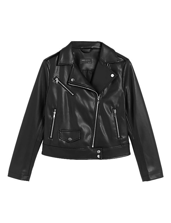 Faux Leather Biker Jacket