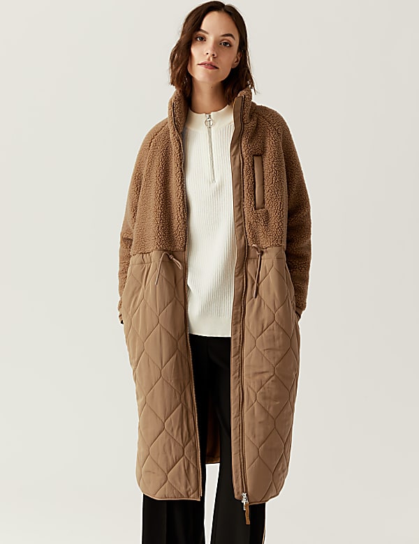 Quilted parka coat online