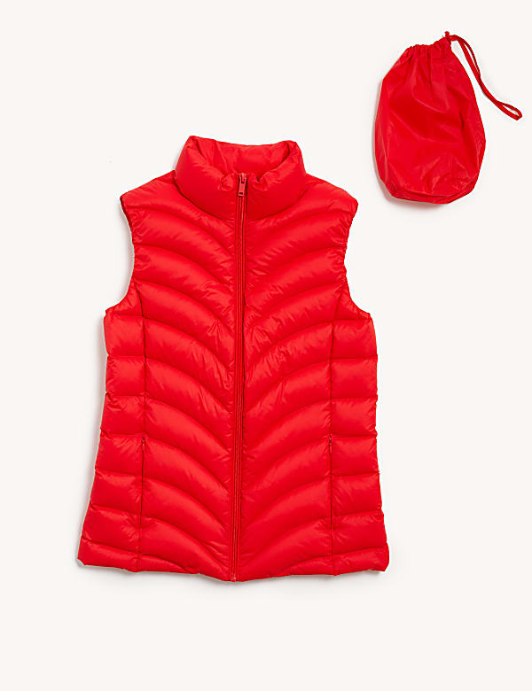 Feather & Down Packaway Puffer Gilet