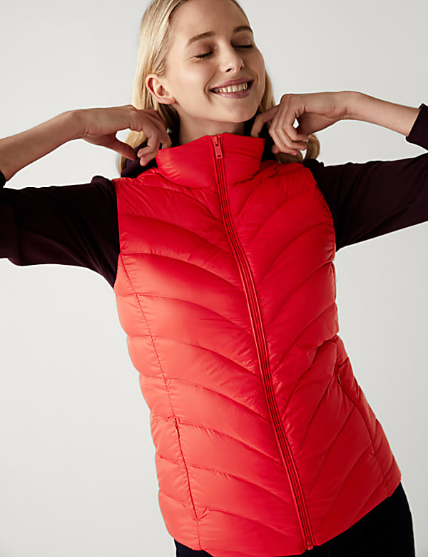 Feather & Down Packaway Puffer Gilet