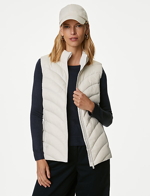 Feather & Down Packaway Puffer Gilet