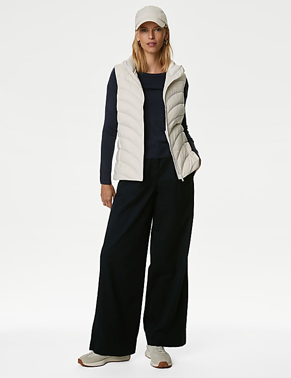 Feather & Down Packaway Puffer Gilet