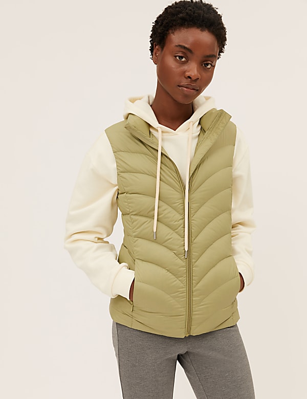 Feather & Down Packaway Puffer Gilet