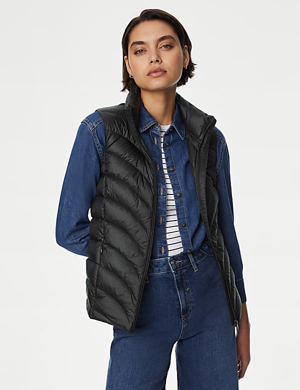 Feather & Down Packaway Puffer Gilet