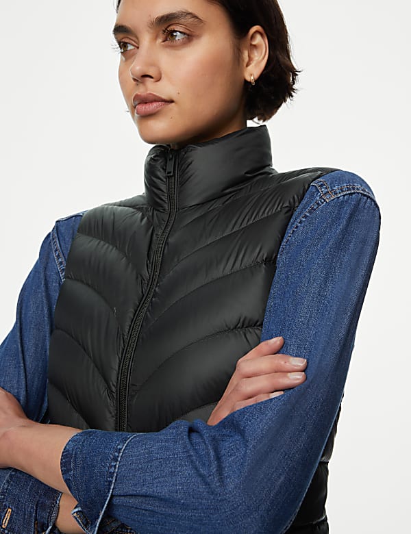 Feather & Down Packaway Puffer Gilet