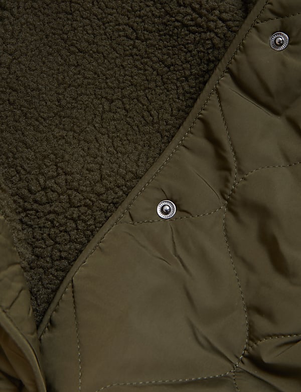 Textured Quilted Reversible Puffer Jacket