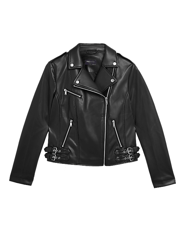 Faux Leather Biker Jacket