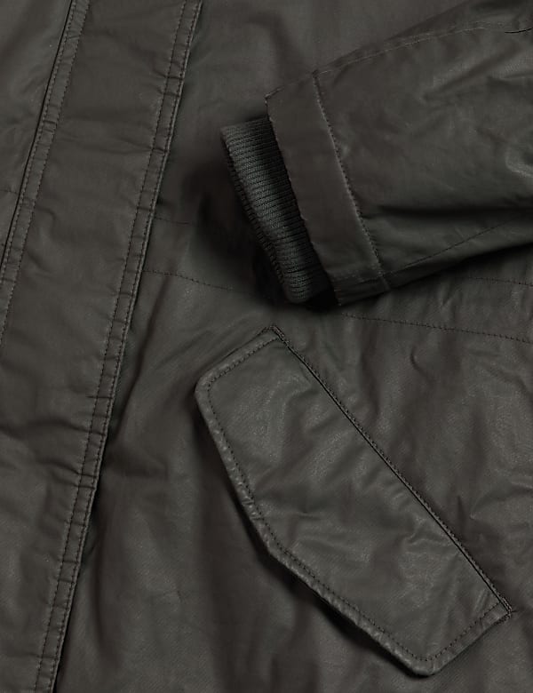 Waxed Stormwear™ Faux Fur Lined Parka Coat