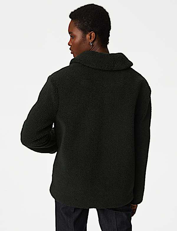 Teddy Textured Collared Jacket