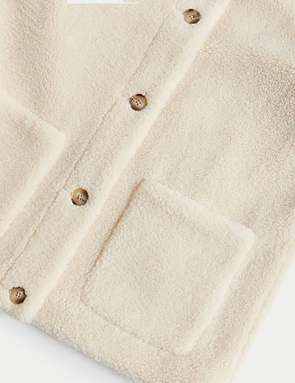 Teddy Textured Collared Jacket