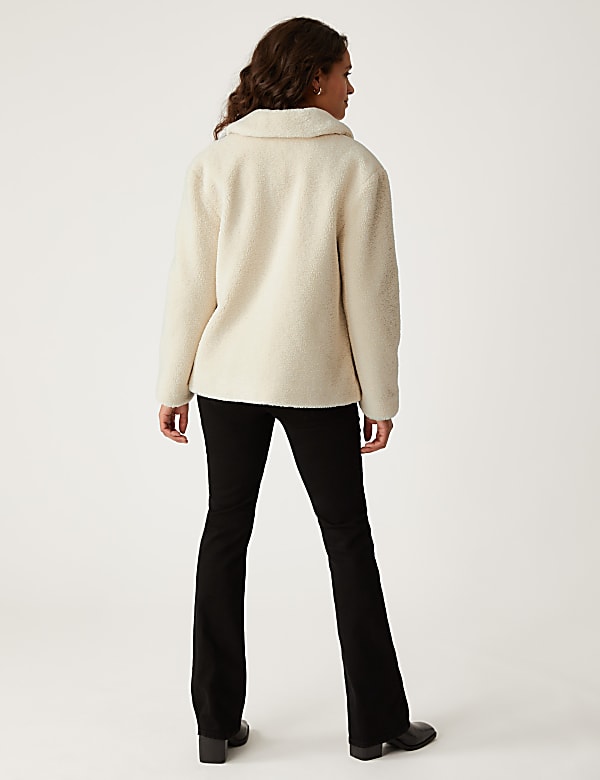 Teddy Textured Collared Jacket