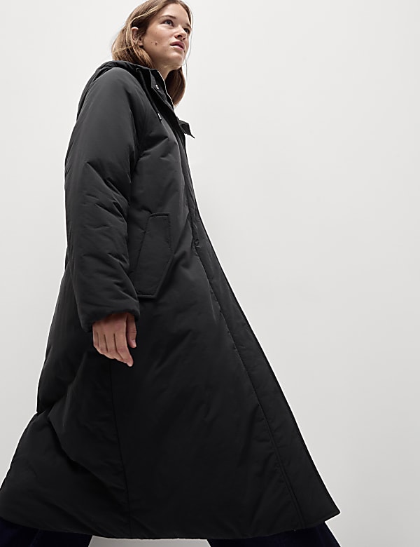 M&s black padded coat 2025