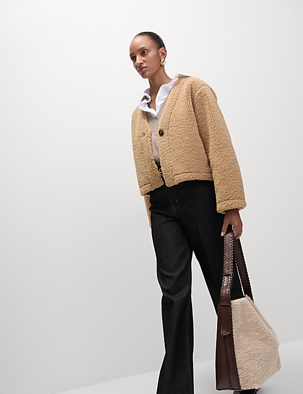 Cardigan in Lammfelloptik - AT