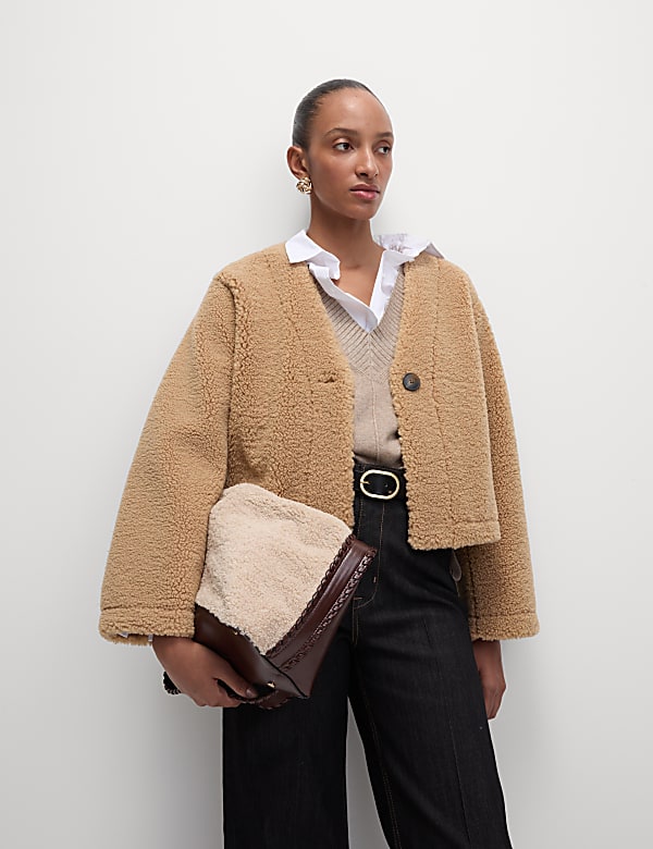 Cardigan in Lammfelloptik - AT