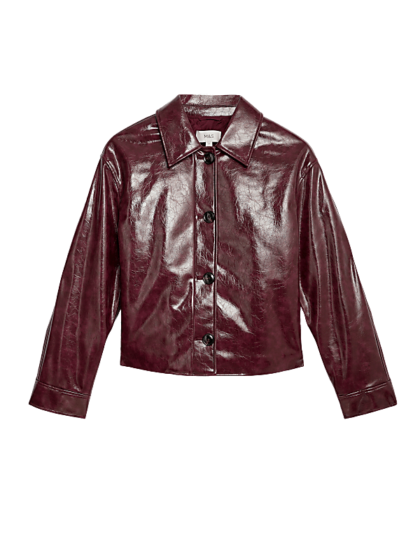 Faux Leather High Shine Jacket