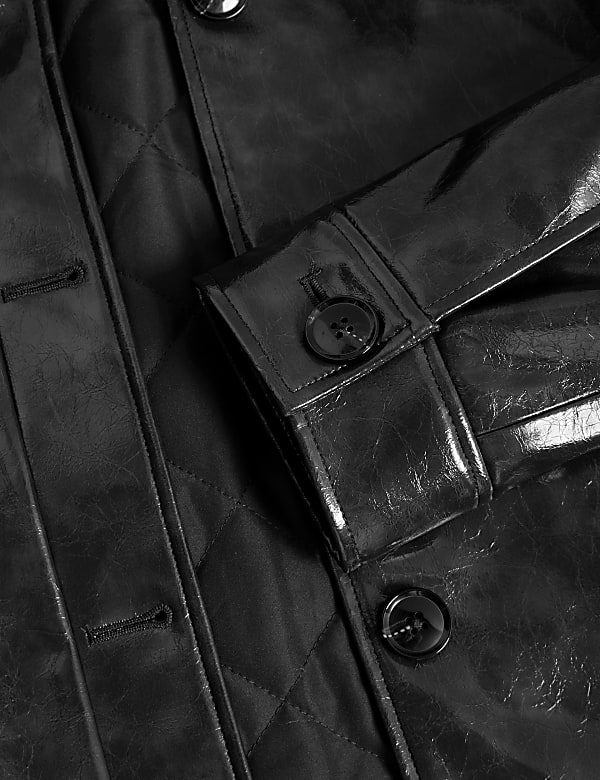 Faux Leather High Shine Jacket